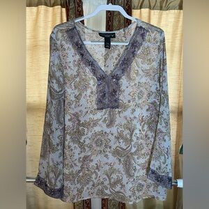 Gorgeous Beaded Tunic Top by Venezia. Size 18/20. Long Sleeved.